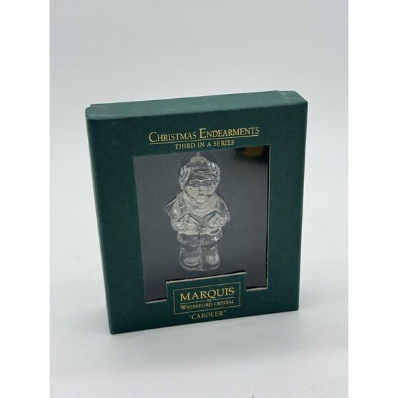 Marquis By Waterford Crystal Caroler Ornament Christmas Endearments Germany - Picture 1 of 5